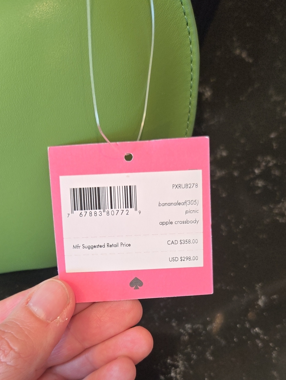 Kate Spade Apple Crossbody Picnic Green NWT - Picture 2 of 5